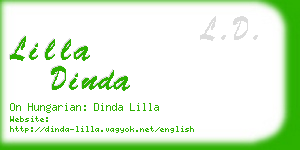 lilla dinda business card